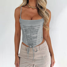 Load image into Gallery viewer, XY23216Spring-Summer2023New European and American Sexy Hot Girl Style Design Blouse Waist Girdling Band Camisole