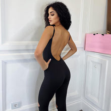 Load image into Gallery viewer, European And American-Style2023Summer Women&#39;s Amazon New Fashion Hollowed-out Sling Backless Tight Sports Jumpsuit Wholesale