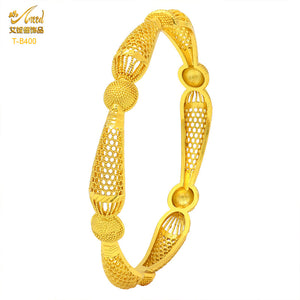 Hot Sale 24K Gold Plated Bracelet Dubai Bride India Nigeria Women's Wedding Alluvial Gold Bracelet Ornament Wholesale