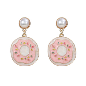 2023Enamel Earrings round Earrings Female European and American Internet Hot Donut Shape Party Decorations Wholesaleearrings