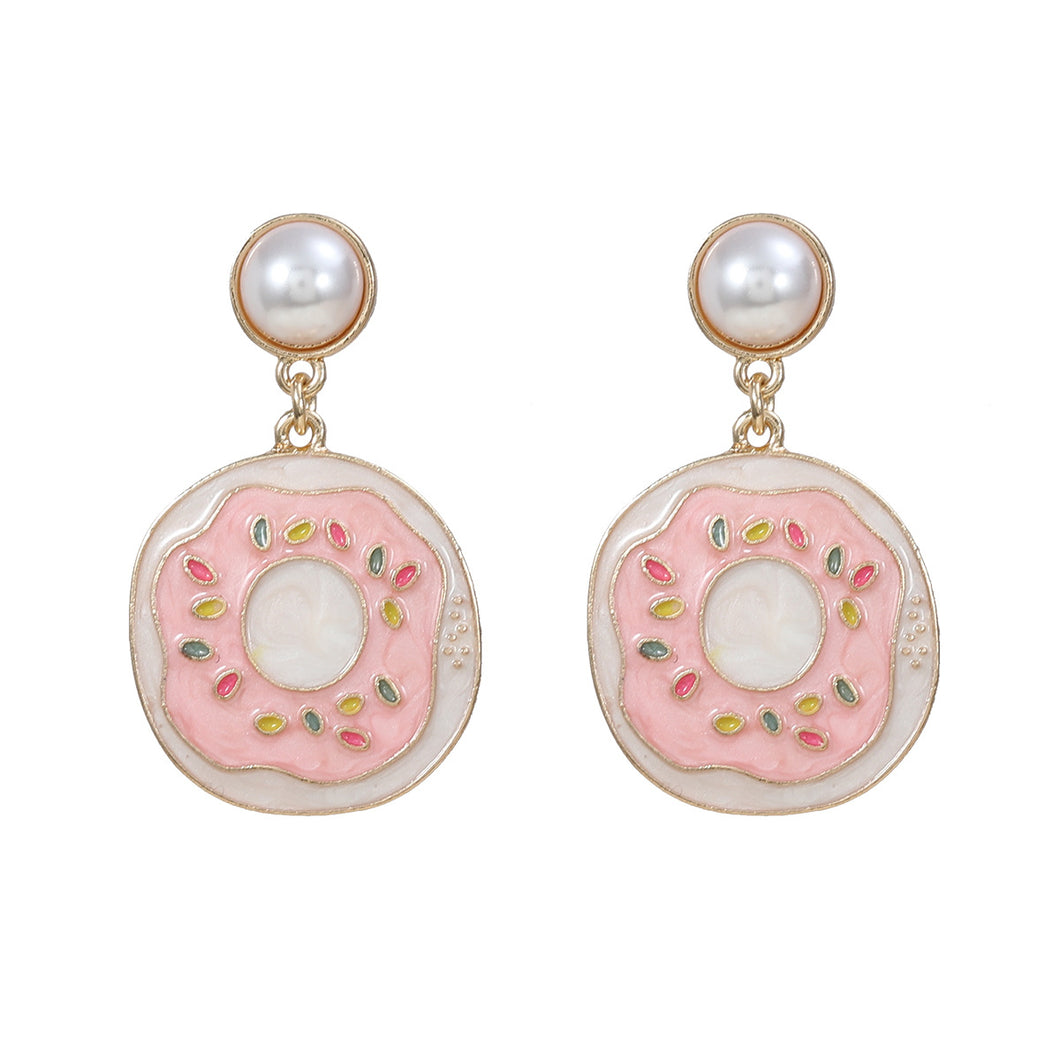 2023Enamel Earrings round Earrings Female European and American Internet Hot Donut Shape Party Decorations Wholesaleearrings