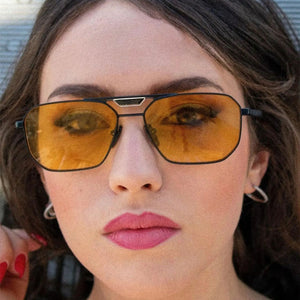 2023New Retro Metal Double Beam Sunglasses Men's Driving Square Frame Sunglasses Cross-Border Wholesaleshades