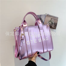 Load image into Gallery viewer, 2023Cross-Border New Arrival Foreign Trade Bright Leather Simple Tote Commuter Bagtote Bag Women&#39;s Shoulder Crossbody Handbag