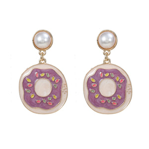 2023Enamel Earrings round Earrings Female European and American Internet Hot Donut Shape Party Decorations Wholesaleearrings