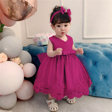 Load image into Gallery viewer, Cross-Border  baby Girl&#39;s Princess Dress Bow Lace Children&#39;s Dress Girl Dress