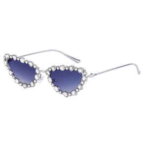 2023European and American Diamond Sunglasses Women's Personalized Cat Eye Sunglasses Cross-BordersunglassesWholesale