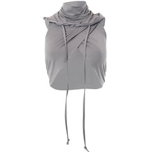 Load image into Gallery viewer, Q23TP275European and American Style Street Hipster Half Turtleneck Navel Hooded Solid Color Women&#39;s Top2023Summer New