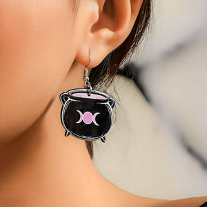 Europe and America Cross Border Halloween Party Ghost Witch Punk Earrings Sweet Cool Pumpkin Skull Stud Earrings Eardrop