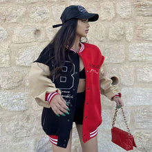 Load image into Gallery viewer, YJ23459Autumn New Fashion Fashionmonger Casual All-Matching Slim Fit Colorblock Baseball Uniform Coat Cardigan Top Women