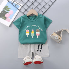 Load image into Gallery viewer, Children&#39;s Short-Sleeved Suit Cotton Summer Baby Clothes Korean Girls  TT-shirt Boys&#39; Clothing Foreign Trade Children&#39;s Wear Wholesale