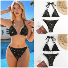 Load image into Gallery viewer, 2023New Foreign Trade Cross-Border Amazon European and American Sexy Bronzing Split Bikini Women&#39;s Swimsuit Factory Wholesale