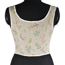 Load image into Gallery viewer, 21639French Style Floral Lace-up Fishbone Corset Short VestBustier CropEarly Spring New