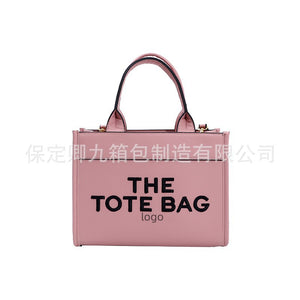 Straw Tote Bag Niche2023Women's Cross-Border Small Square Bag Letter Splicing tote bag Foreign Trade Handbags