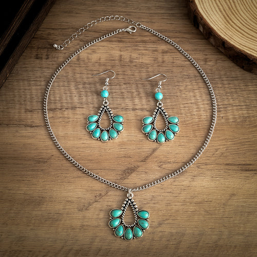 Europe and America Cross Border Beach Water Drop Tassel Niche Necklace Jewelry Sweet Cool Hot Girl Ethnic Bohemian Tophus Necklace