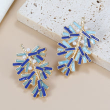 Load image into Gallery viewer, 2023Enamel Earrings Flower Earrings Girls Fashion Color Matching Alloy Leaf Earrings European and American Wholesaleearrings