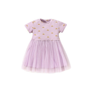 Girls' Dress Summer European and American Princess Dress Cute and Breathable Mesh Girls' Dress