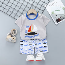 Load image into Gallery viewer, Children&#39;s Short-Sleeved Suit Cotton Summer Baby Clothes Korean Girls  TT-shirt Boys&#39; Clothing Foreign Trade Children&#39;s Wear Wholesale