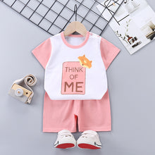 Load image into Gallery viewer, Children&#39;s Short-Sleeved Suit Cotton Summer Baby Clothes Korean Girls  TT-shirt Boys&#39; Clothing Foreign Trade Children&#39;s Wear Wholesale