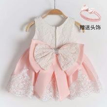 Load image into Gallery viewer, Cross-Border  baby Girl&#39;s Princess Dress Bow Lace Children&#39;s Dress Girl Dress