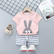 Load image into Gallery viewer, Children&#39;s Short-Sleeved Suit Cotton Summer Baby Clothes Korean Girls  TT-shirt Boys&#39; Clothing Foreign Trade Children&#39;s Wear Wholesale