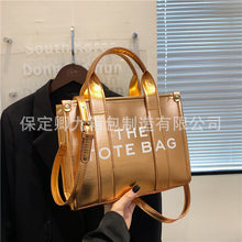 Load image into Gallery viewer, 2023Cross-Border New Arrival Foreign Trade Bright Leather Simple Tote Commuter Bagtote Bag Women&#39;s Shoulder Crossbody Handbag