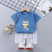 Load image into Gallery viewer, Children&#39;s Short-Sleeved Suit Cotton Summer Baby Clothes Korean Girls  TT-shirt Boys&#39; Clothing Foreign Trade Children&#39;s Wear Wholesale