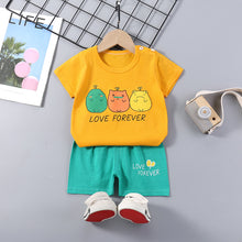 Load image into Gallery viewer, Children&#39;s Short-Sleeved Suit Cotton Summer Baby Clothes Korean Girls  TT-shirt Boys&#39; Clothing Foreign Trade Children&#39;s Wear Wholesale