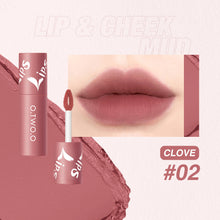 Load image into Gallery viewer, O.TWO.OLip Mud Matte Finish Lip and Cheek Dual-Use Blush Lipstick Air Lip Lacquer Longlasting lip gloss9144