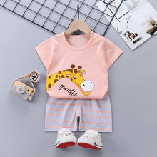 Load image into Gallery viewer, Children&#39;s Short-Sleeved Suit Cotton Summer Baby Clothes Korean Girls  TT-shirt Boys&#39; Clothing Foreign Trade Children&#39;s Wear Wholesale