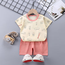 Load image into Gallery viewer, Children&#39;s Short-Sleeved Suit Cotton Summer Baby Clothes Korean Girls  TT-shirt Boys&#39; Clothing Foreign Trade Children&#39;s Wear Wholesale