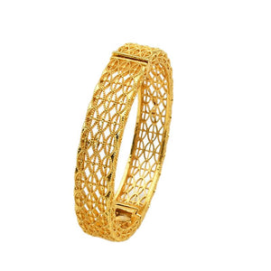 Hot Sale 24K Gold Plated Bracelet Dubai Bride India Nigeria Women's Wedding Alluvial Gold Bracelet Ornament Wholesale