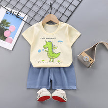 Load image into Gallery viewer, Children&#39;s Short-Sleeved Suit Cotton Summer Baby Clothes Korean Girls  TT-shirt Boys&#39; Clothing Foreign Trade Children&#39;s Wear Wholesale