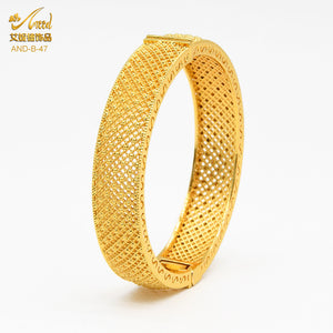 Hot Sale 24K Gold Plated Bracelet Dubai Bride India Nigeria Women's Wedding Alluvial Gold Bracelet Ornament Wholesale