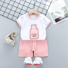 Load image into Gallery viewer, Children&#39;s Short-Sleeved Suit Cotton Summer Baby Clothes Korean Girls  TT-shirt Boys&#39; Clothing Foreign Trade Children&#39;s Wear Wholesale