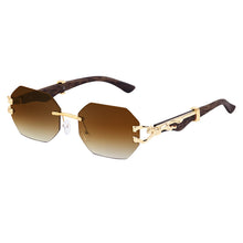 Load image into Gallery viewer, Retro Wood-like Leopard-Shaped Sunglasses Men&#39;s Square-Frame Trimming Driving Sunglasses Cross-Border Wholesaleshades